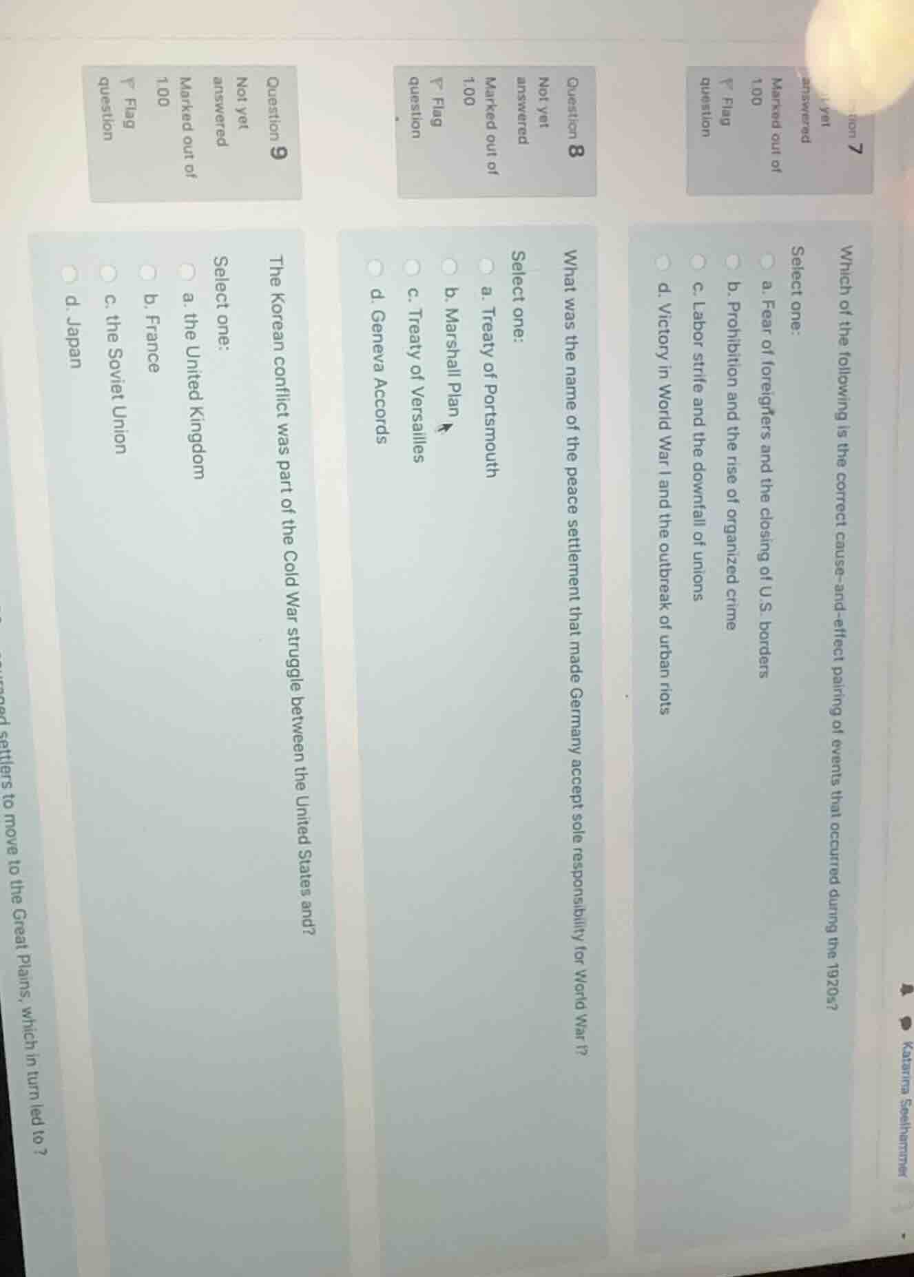 question 7 not yet answered marked out of 1.00 flag question which of t…