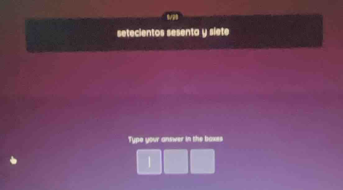 setecientos sesenta y siete type your answer in the boxes