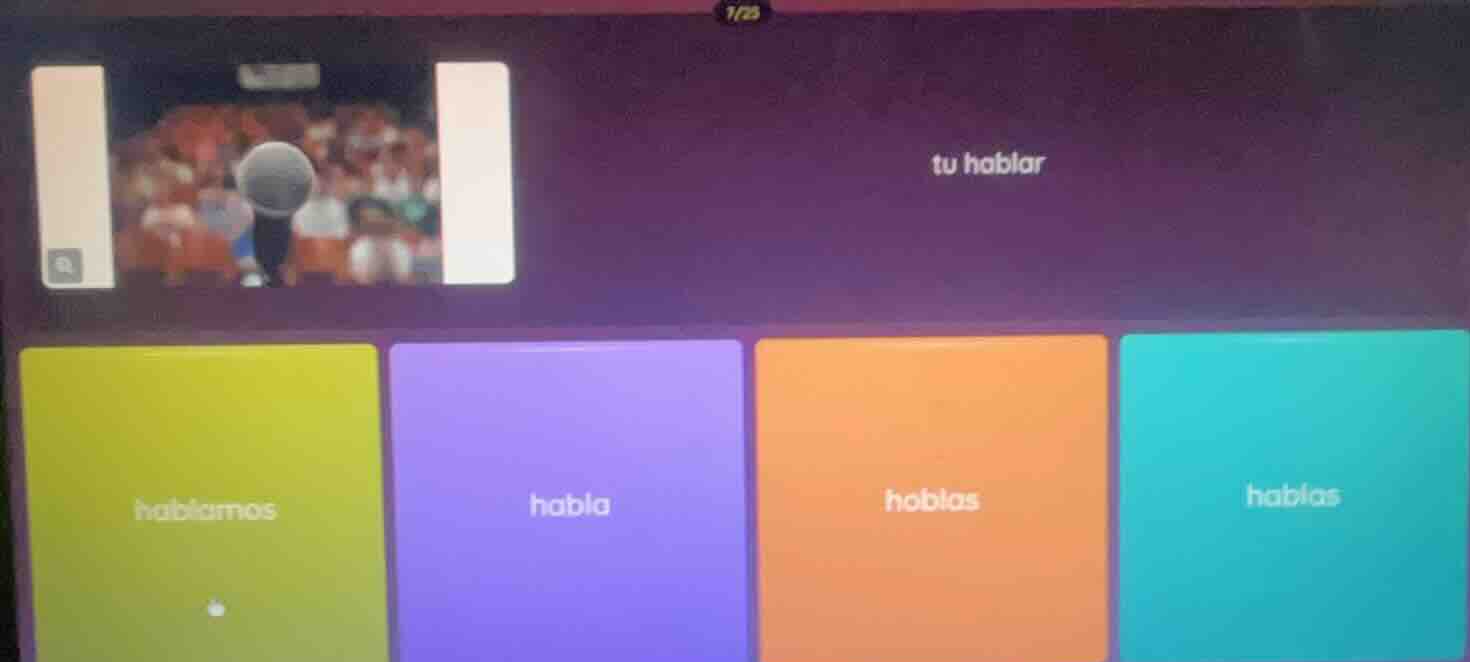 tu hablar; hablaremos; habla; hablas; hablas