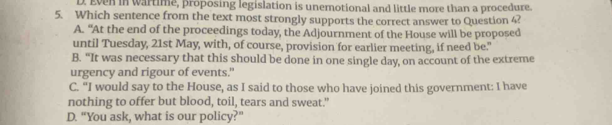 5. which sentence from the text most strongly supports the correct answ…