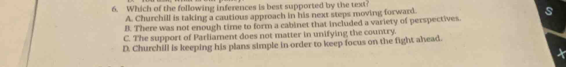 6. which of the following inferences is best supported by the text? a. …