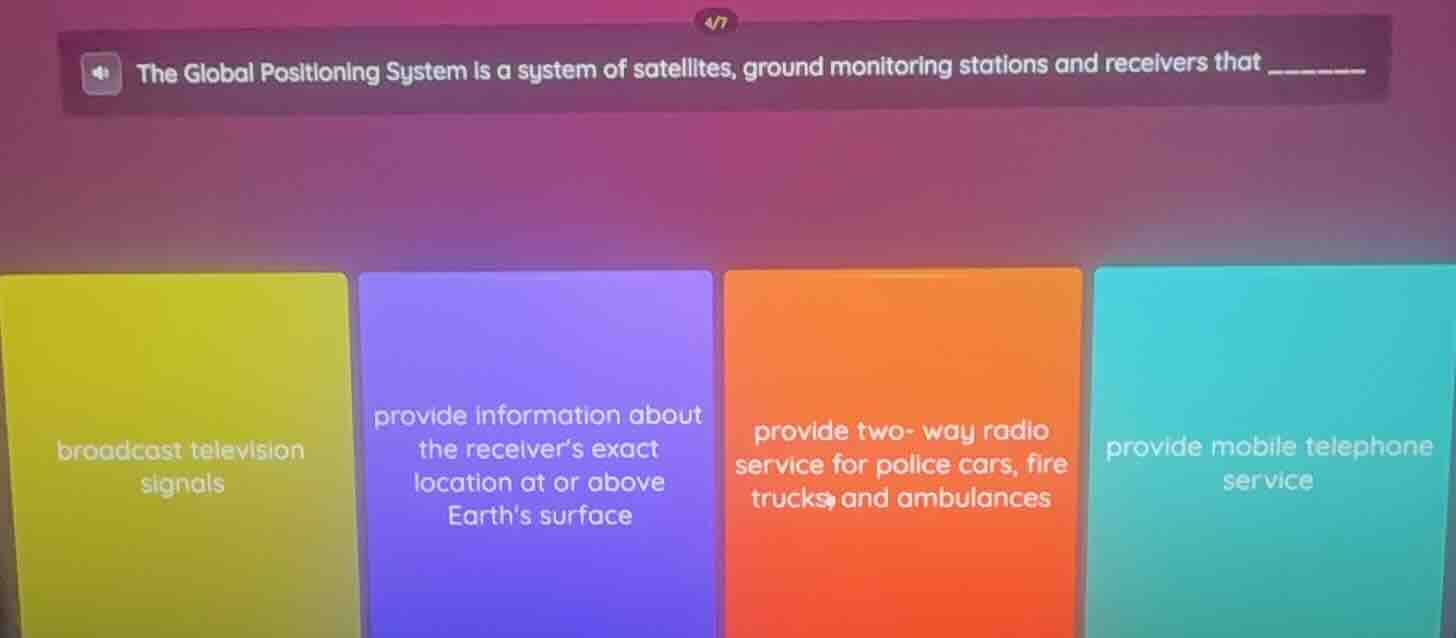 the global positioning system is a system of satellites, ground monitor…