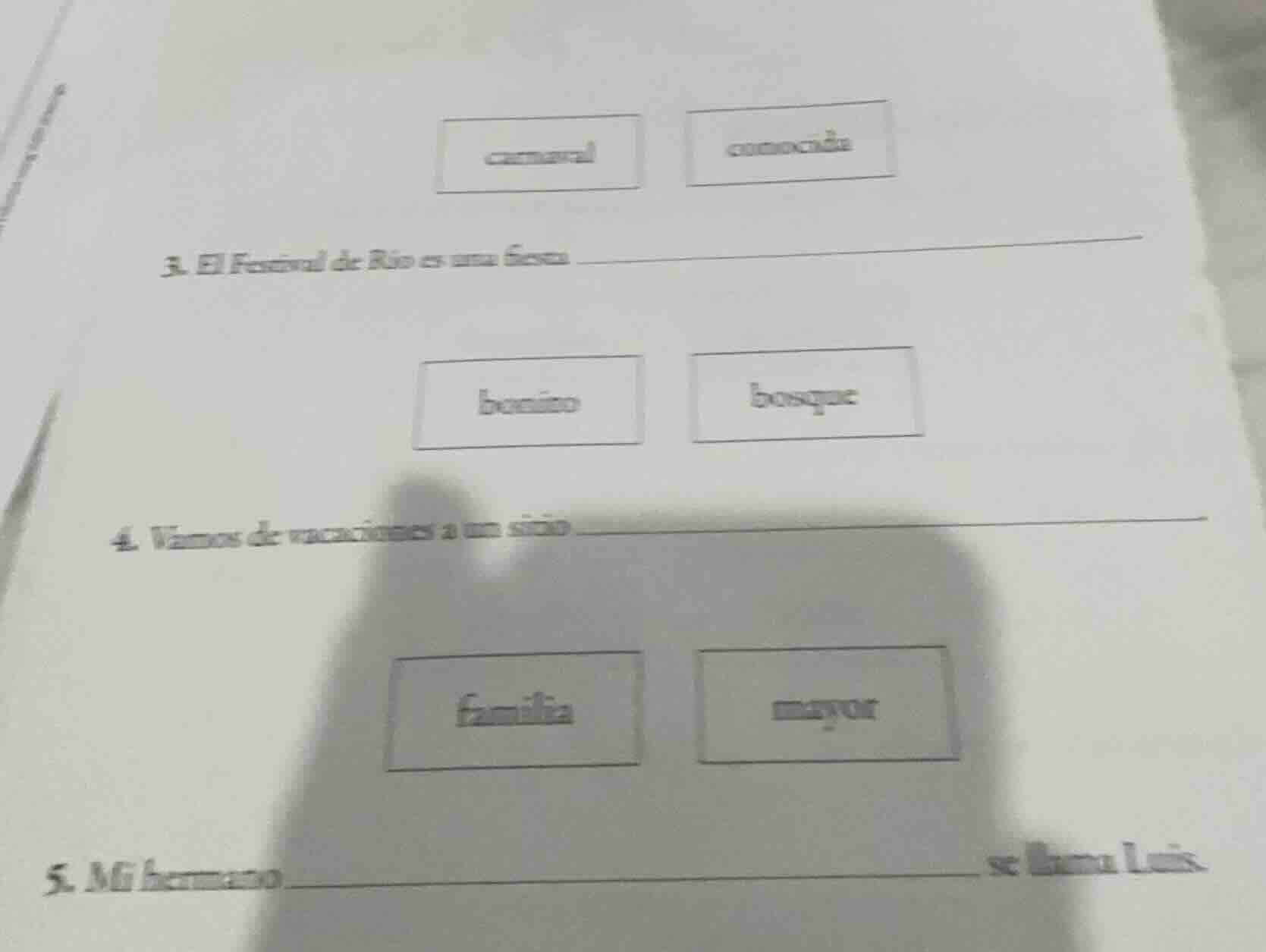 3. el festival de rio es una fiesta ________. 4. vamos de vacaciones a …