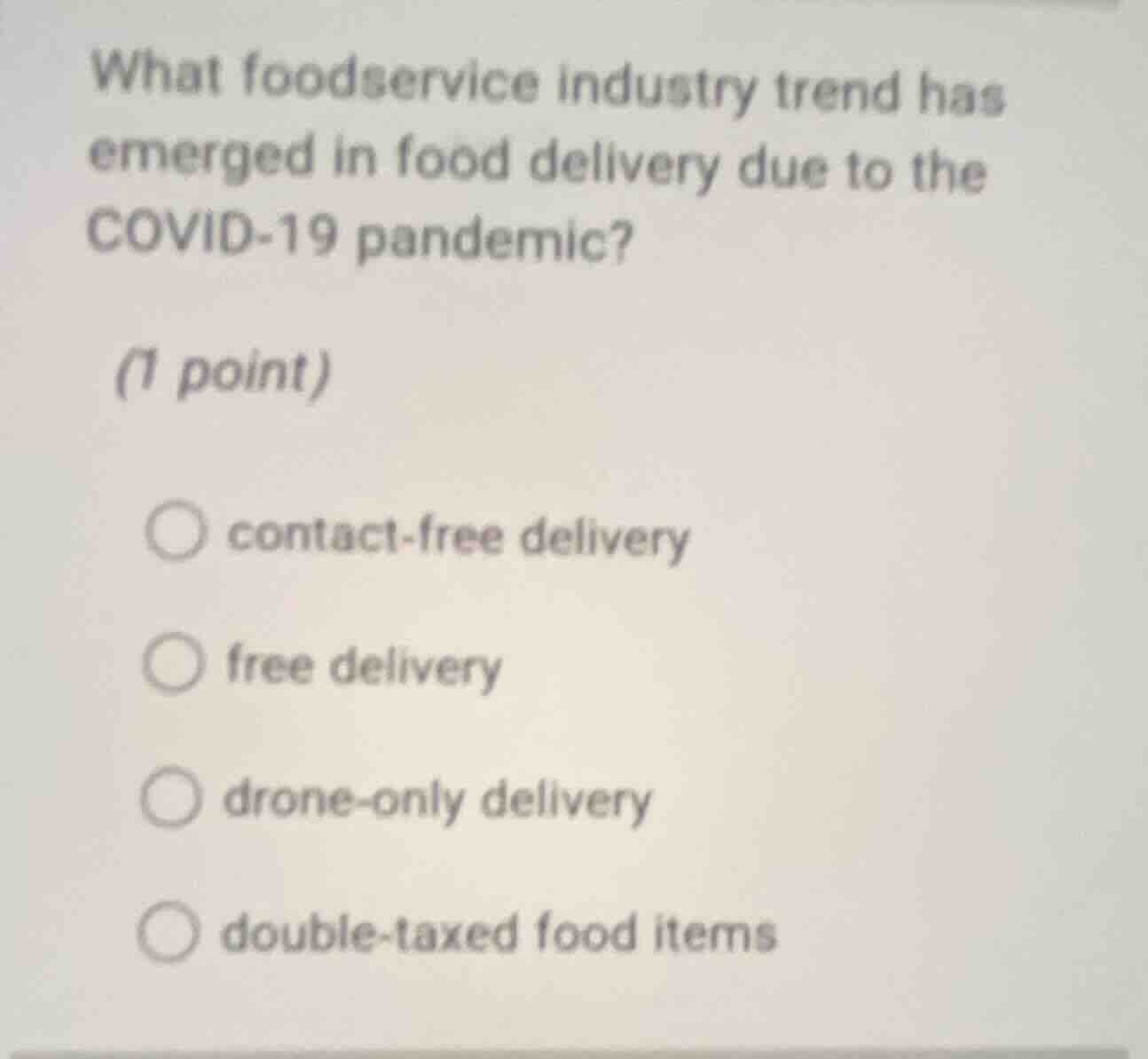 what foodservice industry trend has emerged in food delivery due to the…