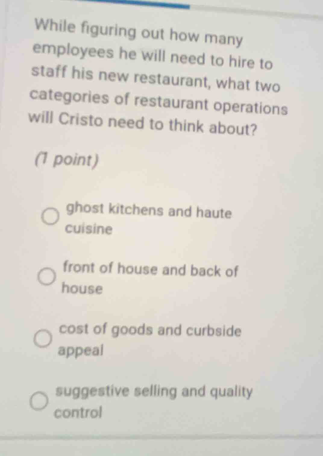 while figuring out how many employees he will need to hire to staff his…