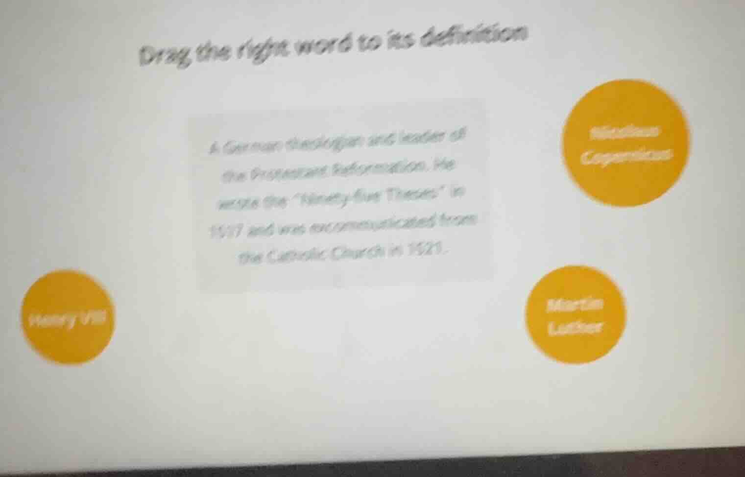 drag the right word to its definition a german theologian and leader of…