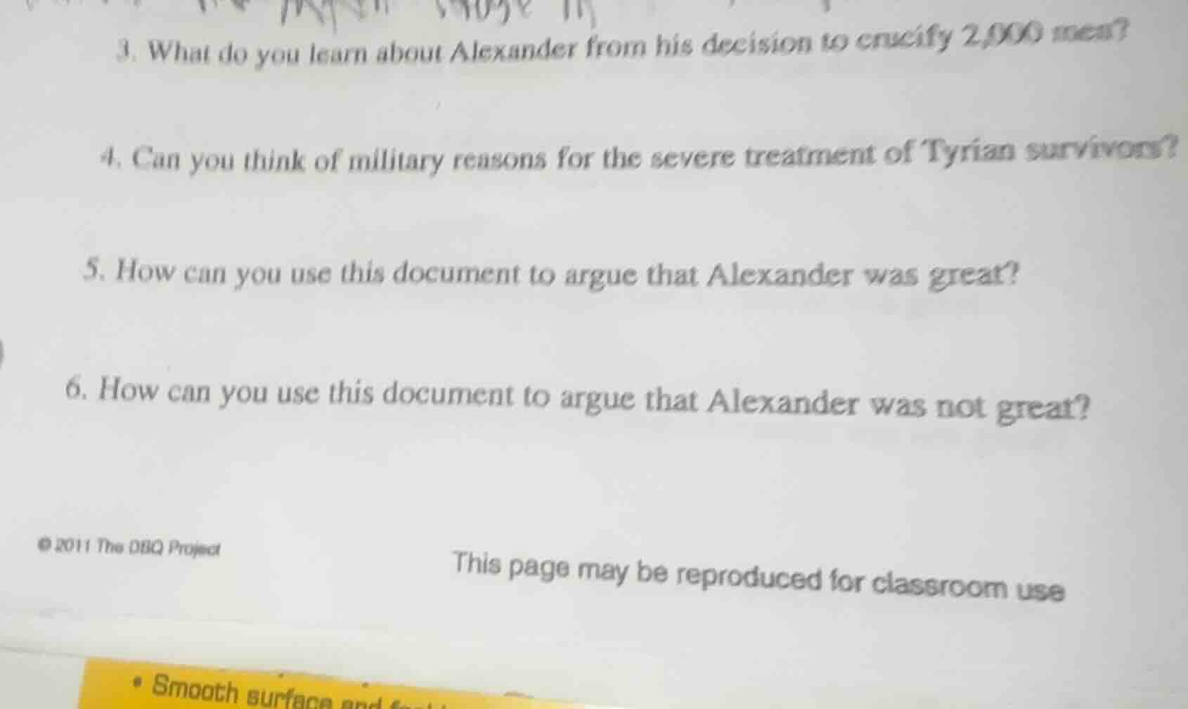 3. what do you learn about alexander from his decision to crucify 2,000…