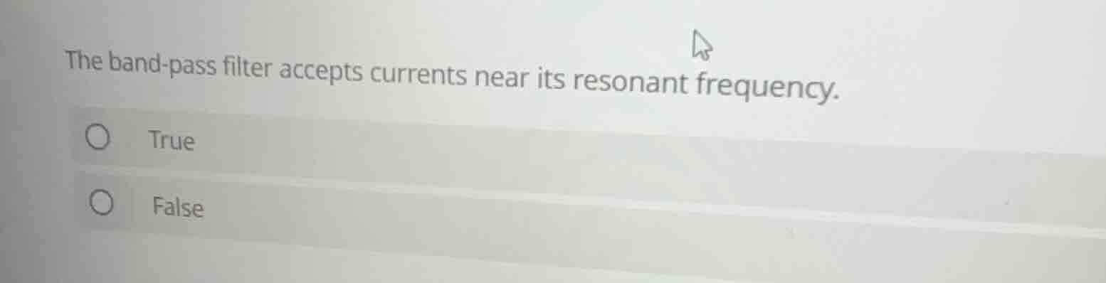the band - pass filter accepts currents near its resonant frequency. tr…