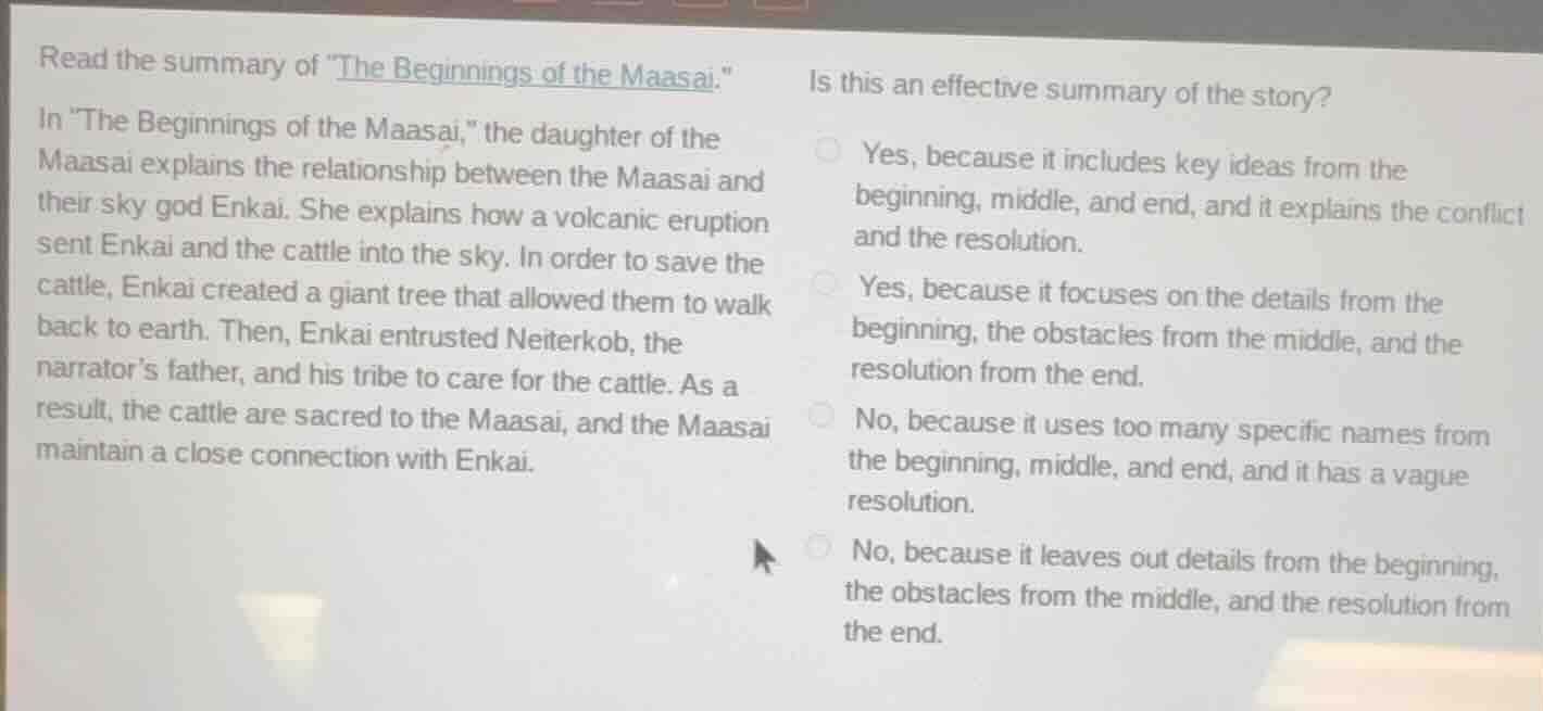 read the summary of \the beginnings of the maasai.\ in \the beginnings …