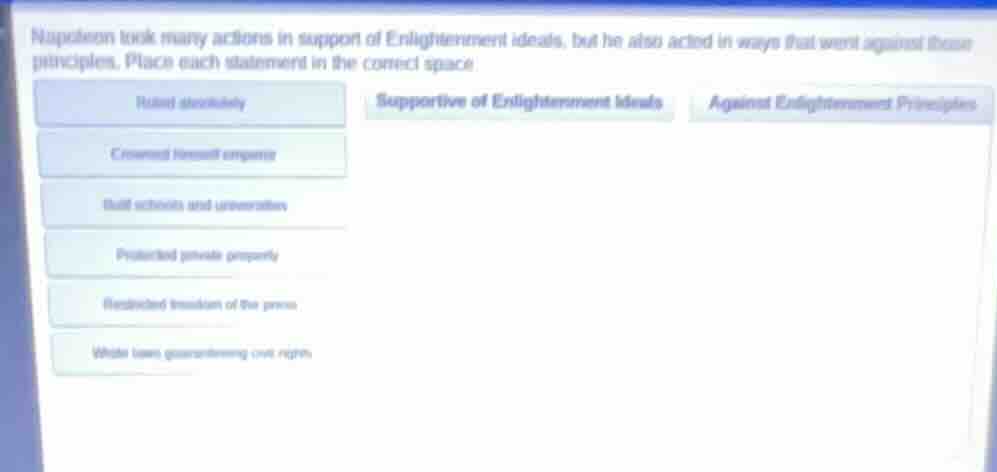 napoleon took many actions in support of enlightenment ideals, but he a…