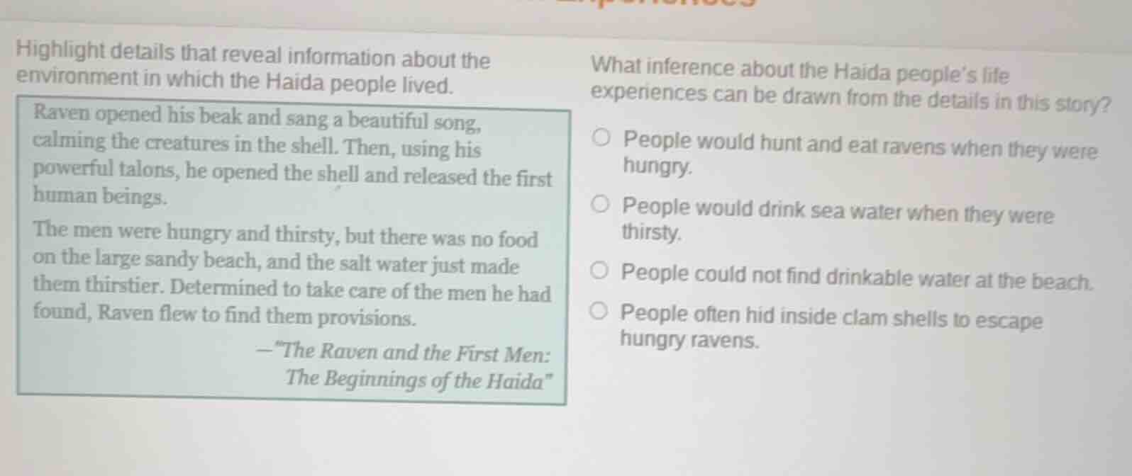 highlight details that reveal information about the environment in whic…