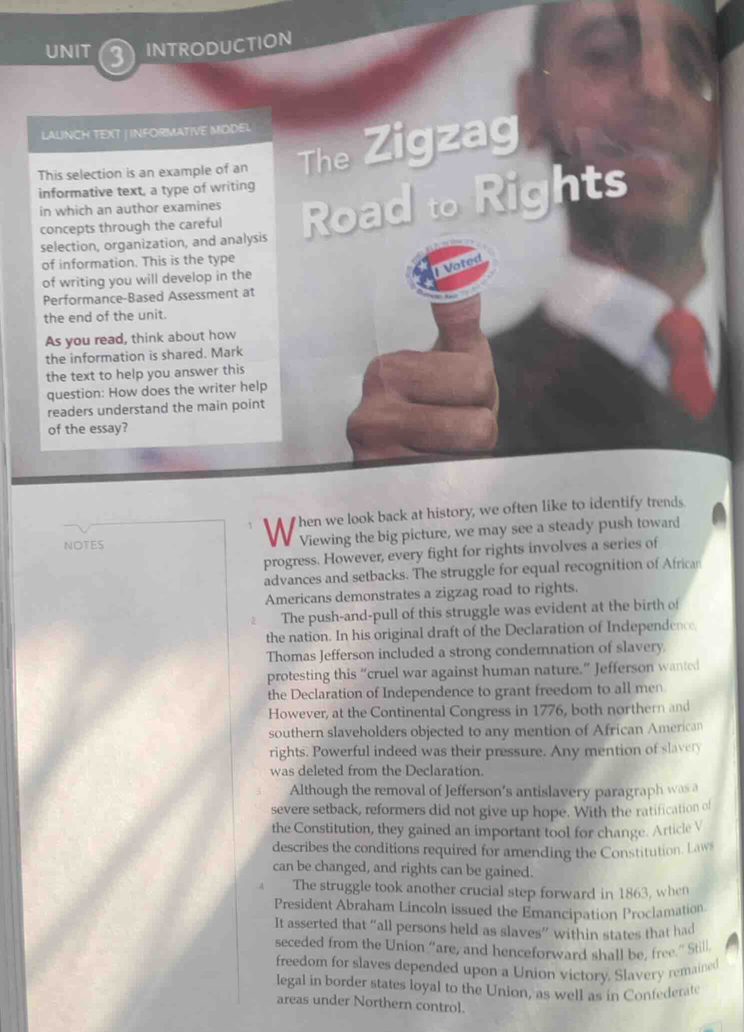 unit 3 introduction launch text | informative model this selection is a…