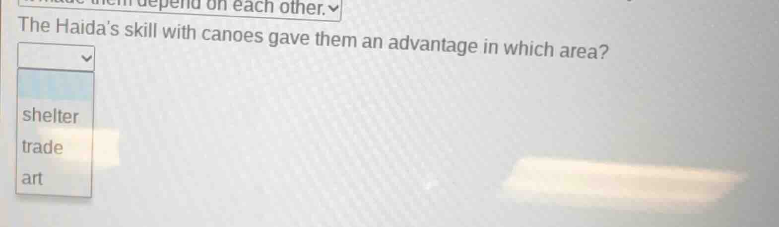 the haida’s skill with canoes gave them an advantage in which area? she…