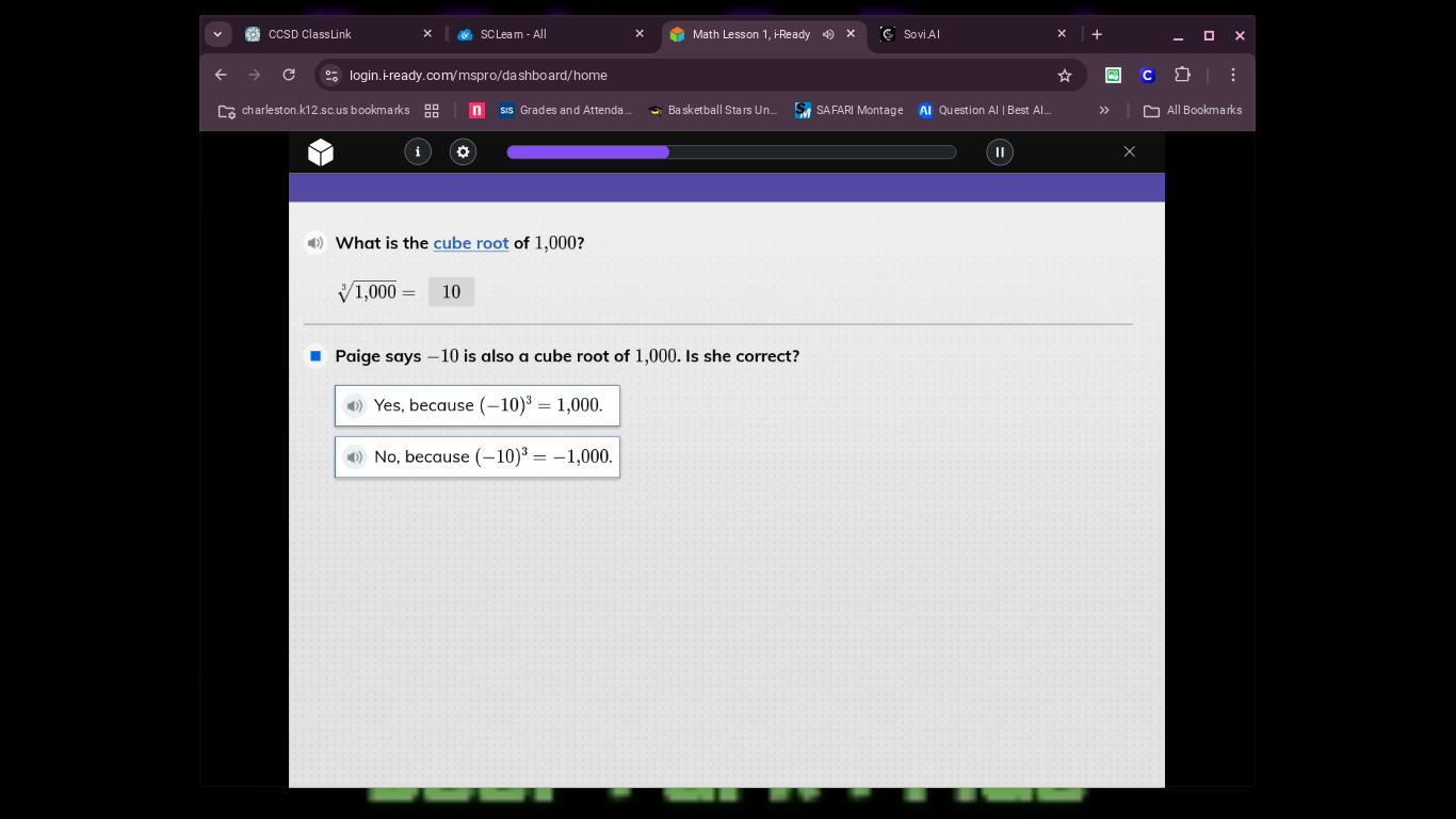 what is the cube root of 1,000? \\sqrt3{1,000} = 10 paige says -10 is a…