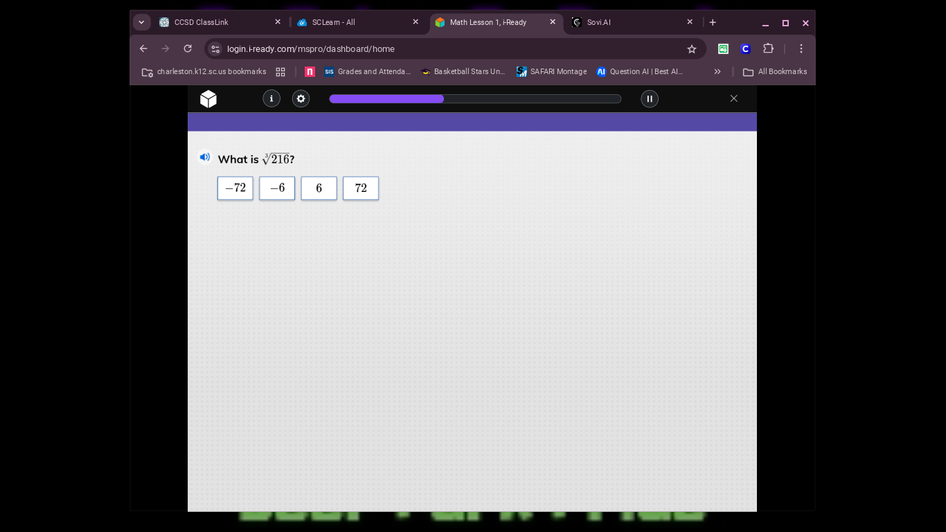 what is $sqrt3{216}$? $-72$ $-6$ $6$ $72$