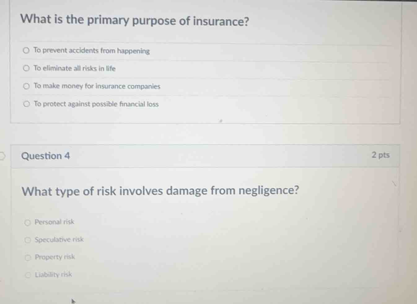 what is the primary purpose of insurance? to prevent accidents from hap…