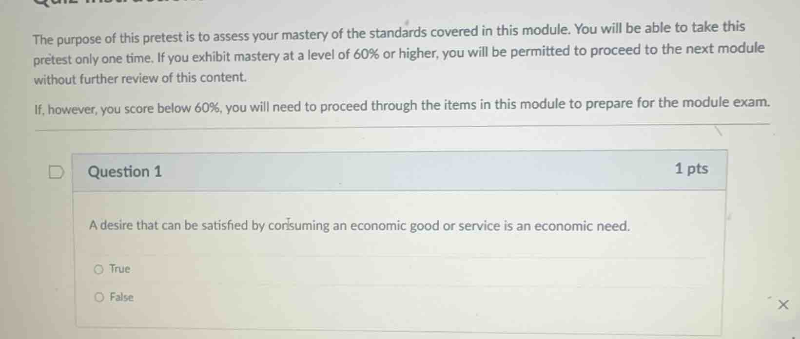 the purpose of this pretest is to assess your mastery of the standards …