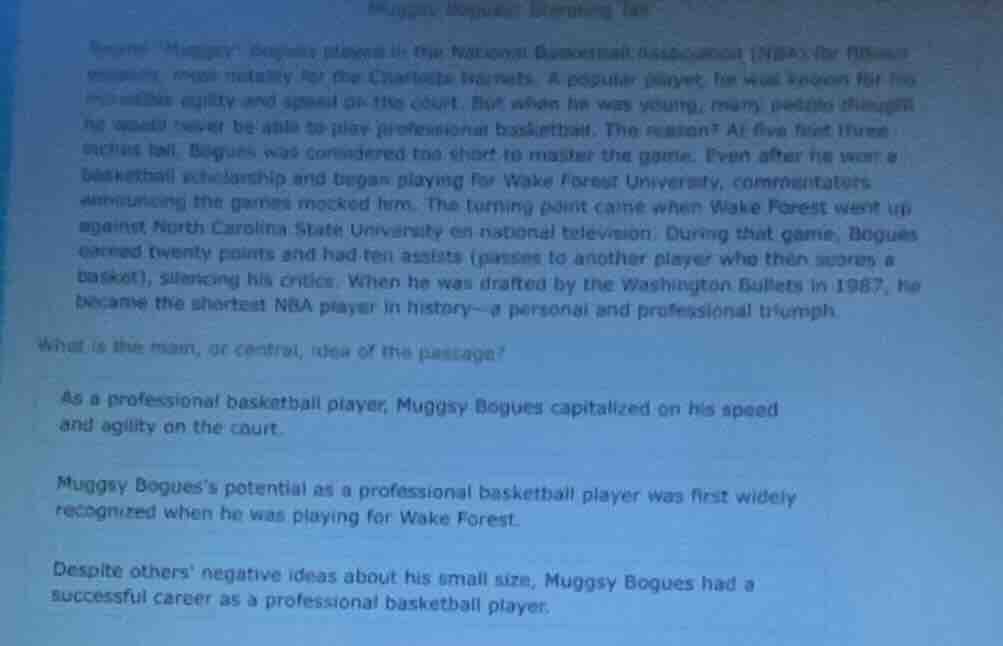 muggsy bogues played planes in the national basketball association (nba…