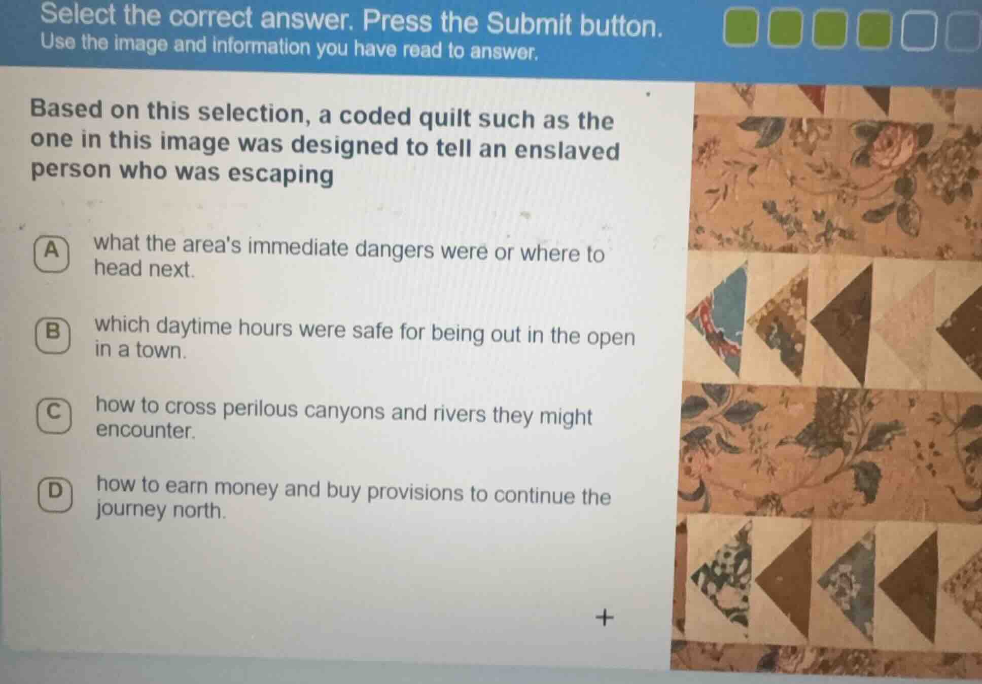 select the correct answer. press the submit button. use the image and i…