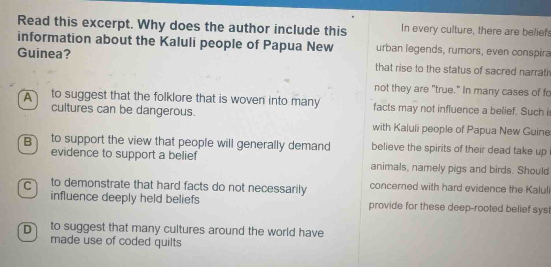 read this excerpt. why does the author include this information about t…