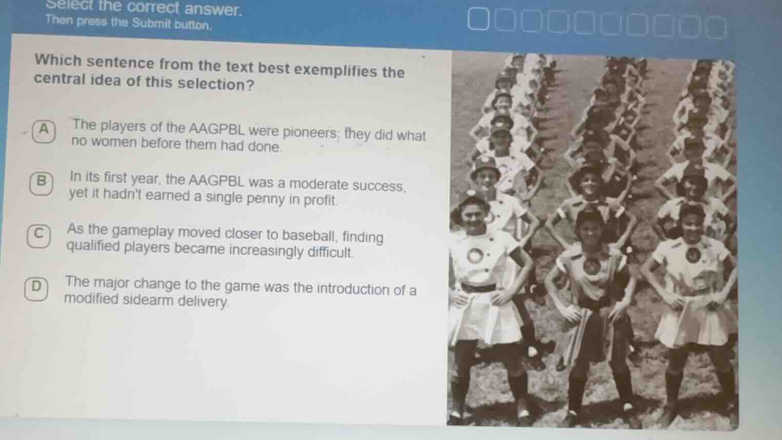 select the correct answer. than press the submit button. which sentence…