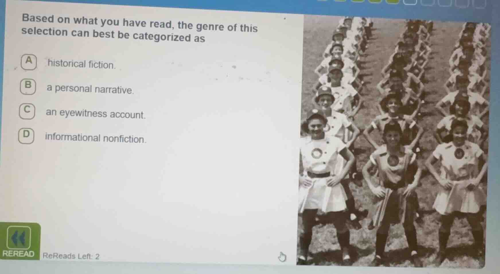 based on what you have read, the genre of this selection can best be ca…