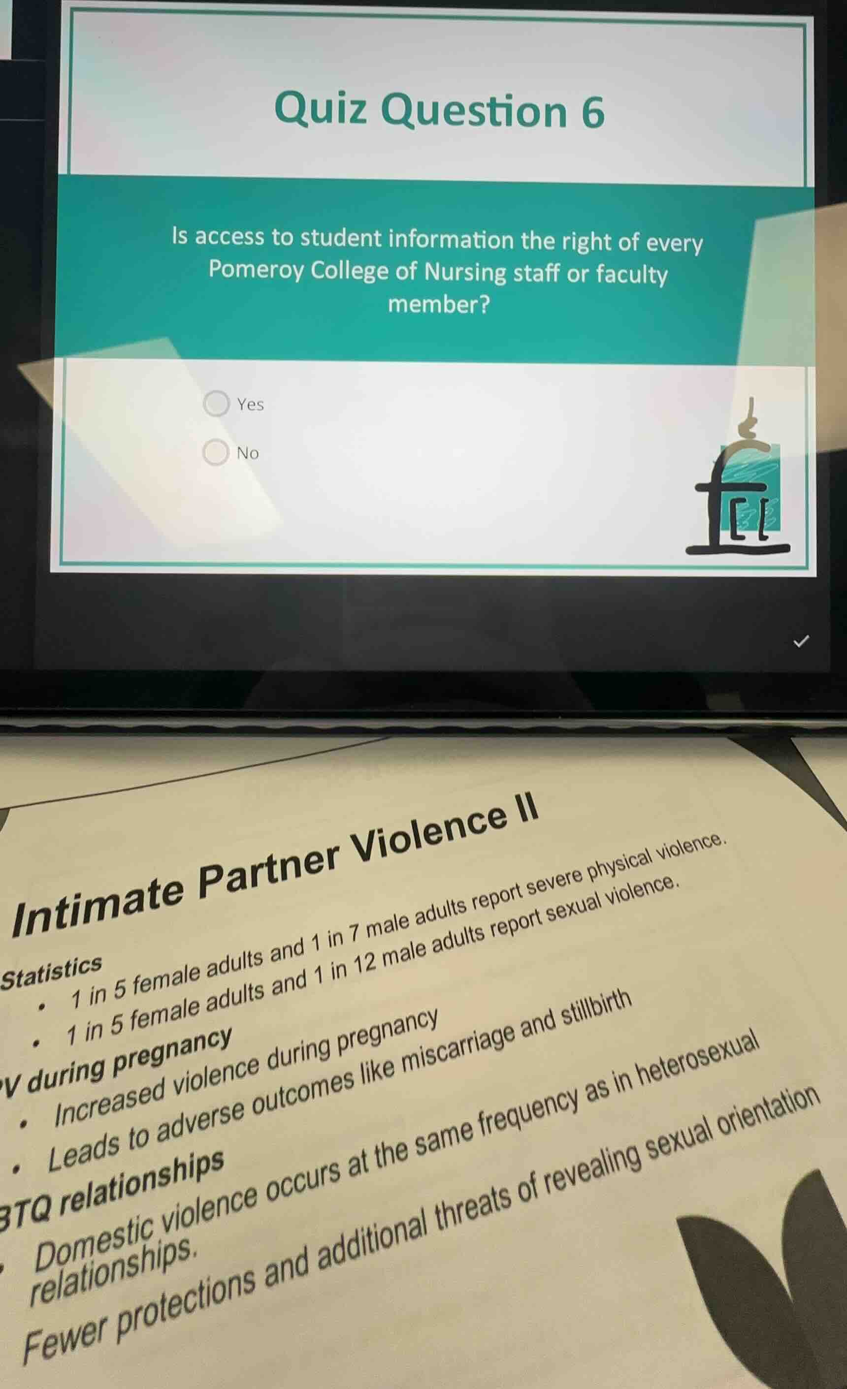 quiz question 6 is access to student information the right of every pom…