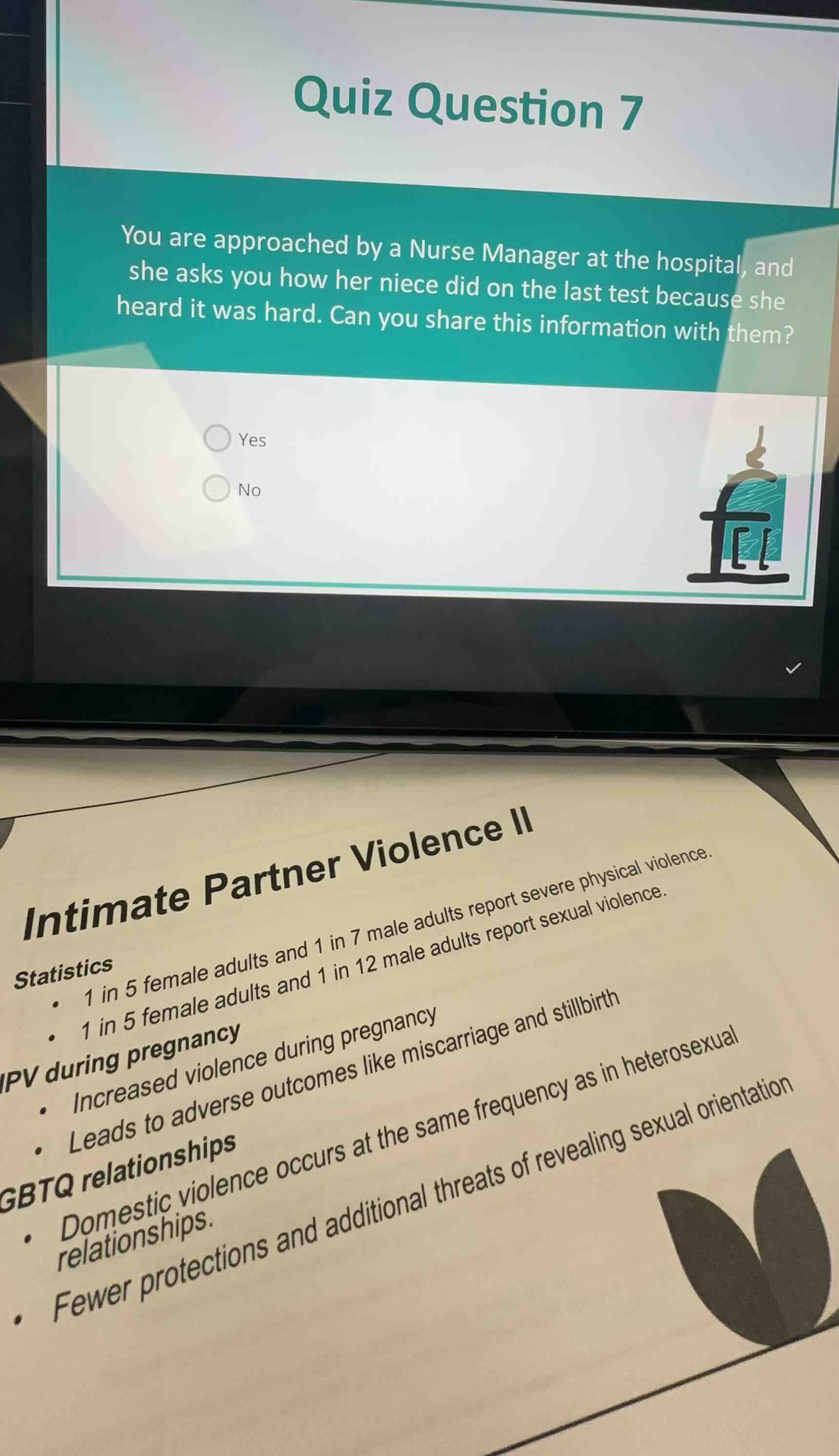 quiz question 7 you are approached by a nurse manager at the hospital, …