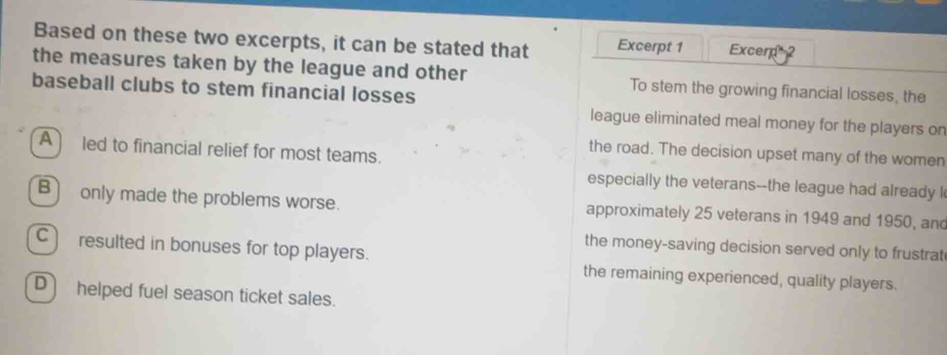 based on these two excerpts, it can be stated that the measures taken b…