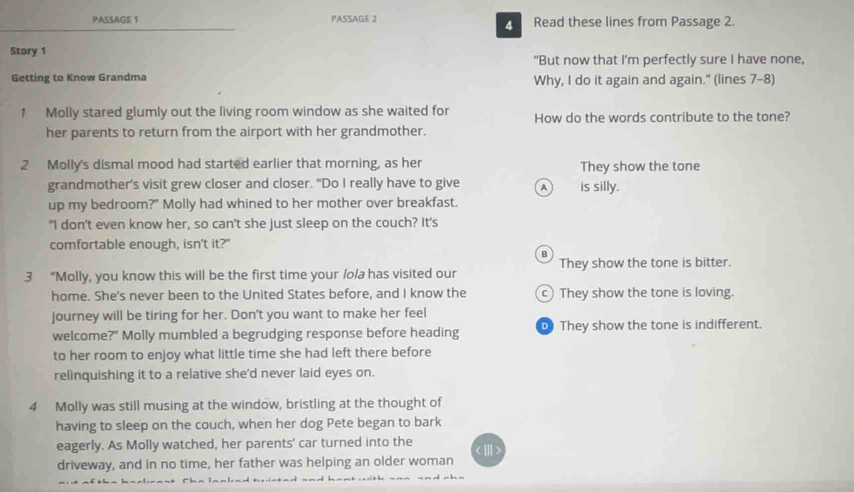 passage 1 story 1 getting to know grandma 1 molly stared glumly out the…