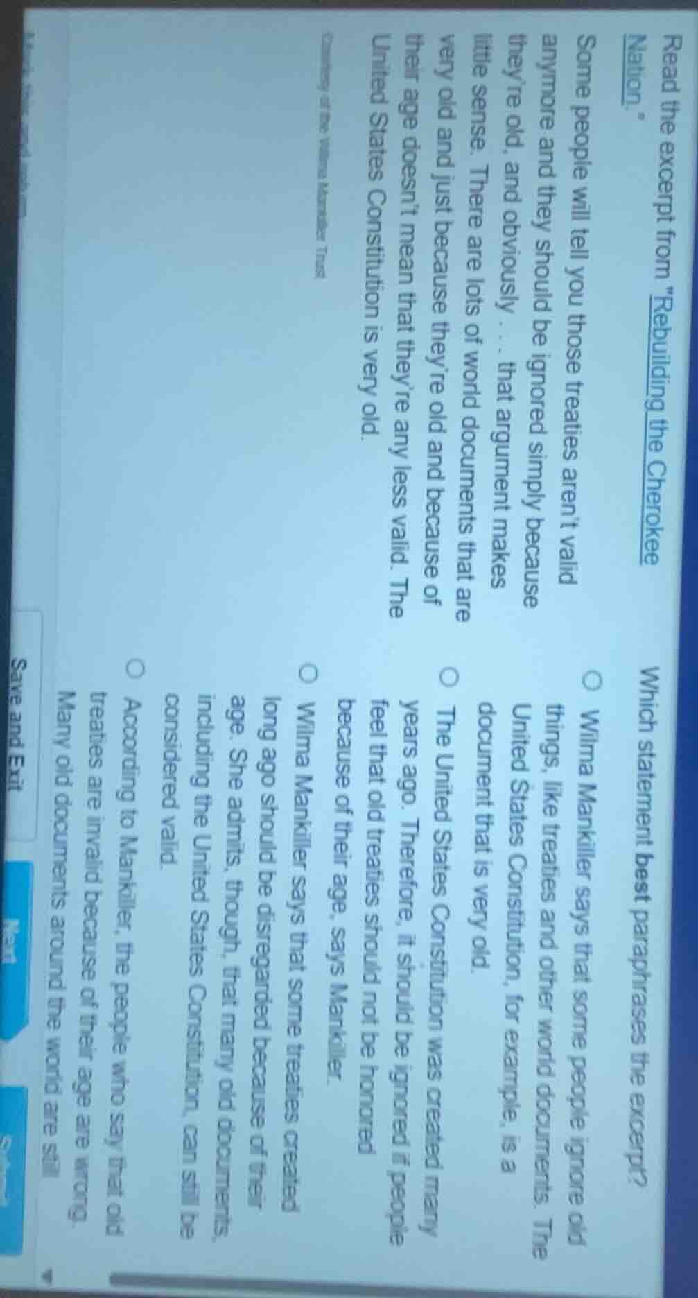 read the excerpt from ebuilding the cherokee nation.\ some people will …