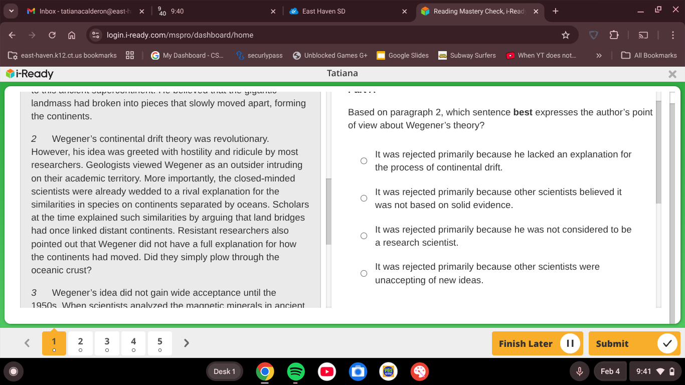 landmass had broken into pieces that slowly moved apart, forming the co…