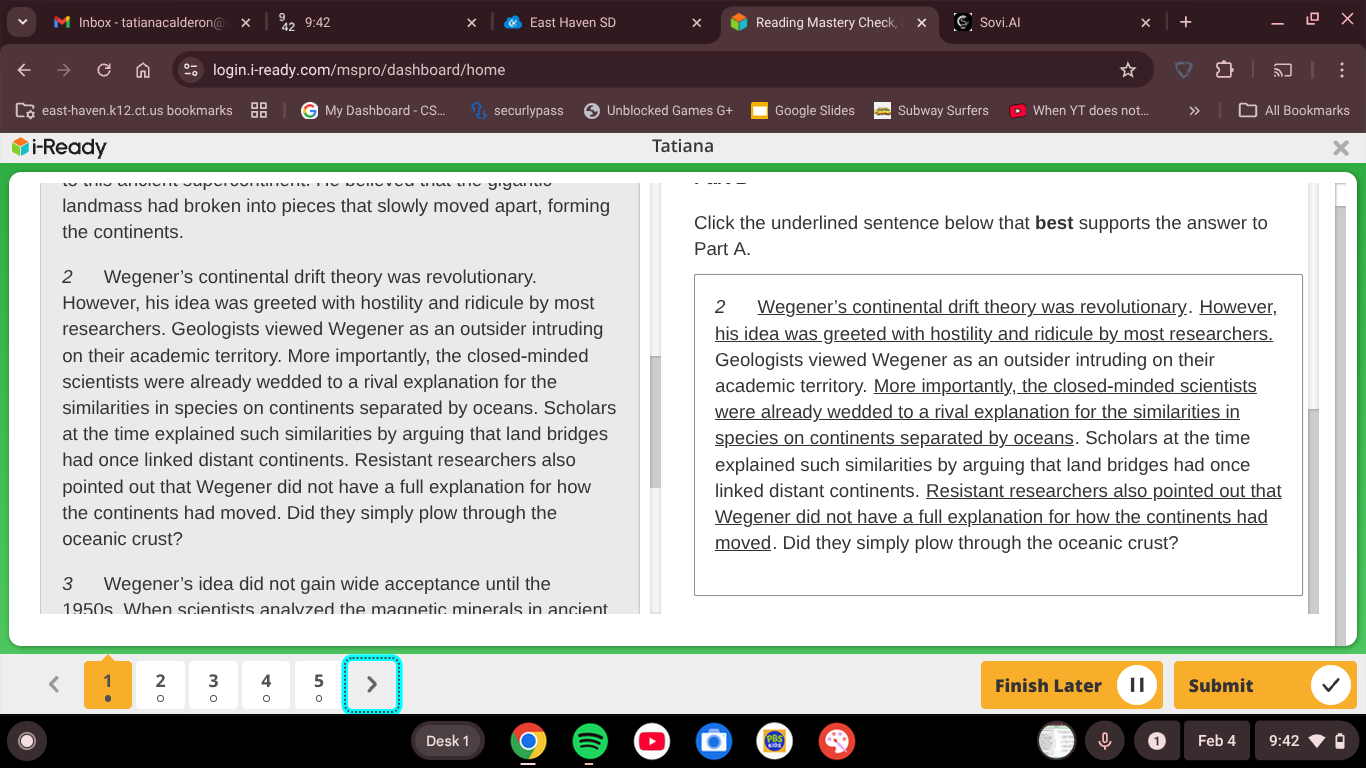 landmass had broken into pieces that slowly moved apart, forming the co…