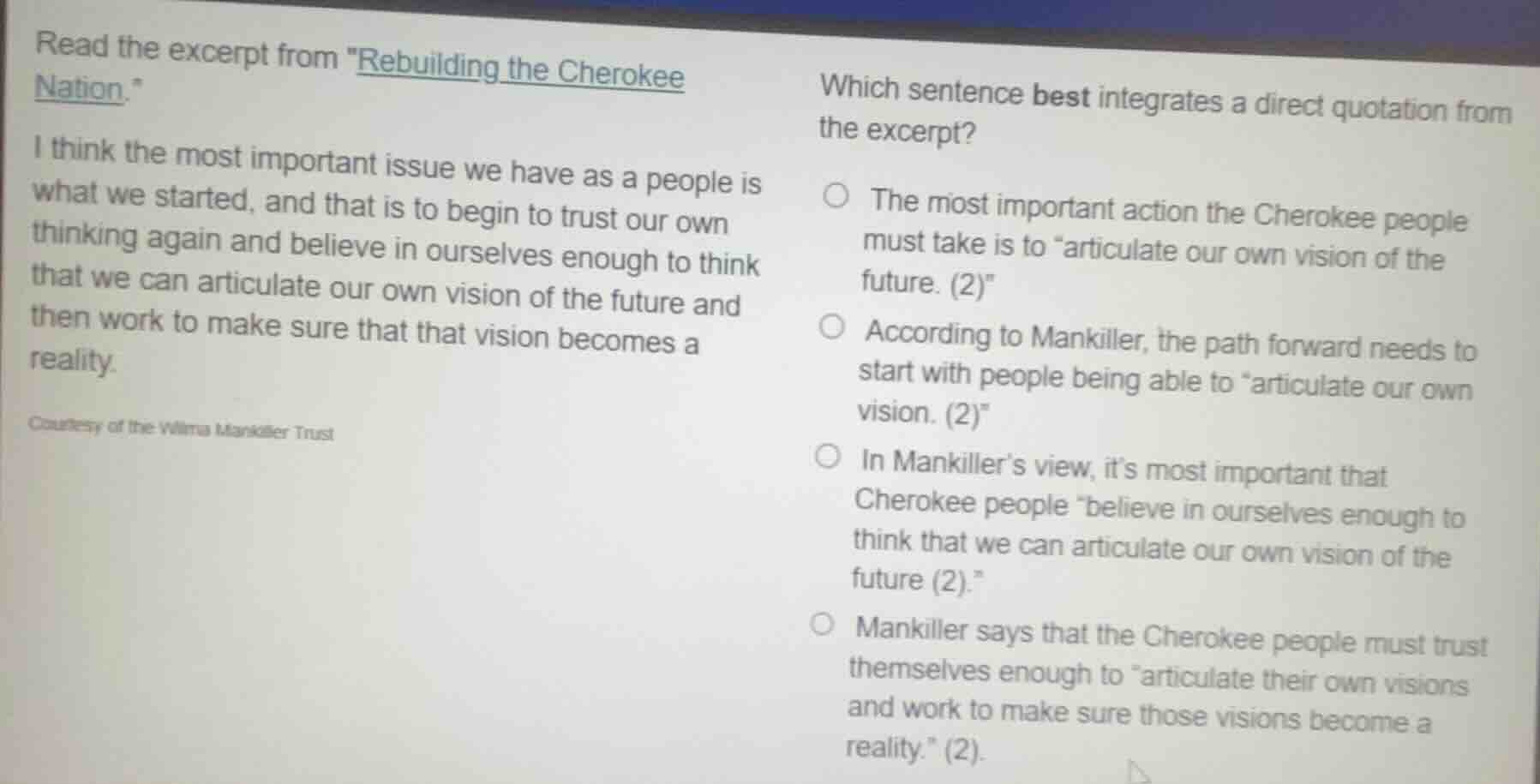 read the excerpt from ebuilding the cherokee nation.\ i think the most …