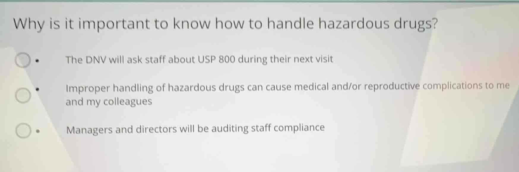 why is it important to know how to handle hazardous drugs? - the dnv wi…