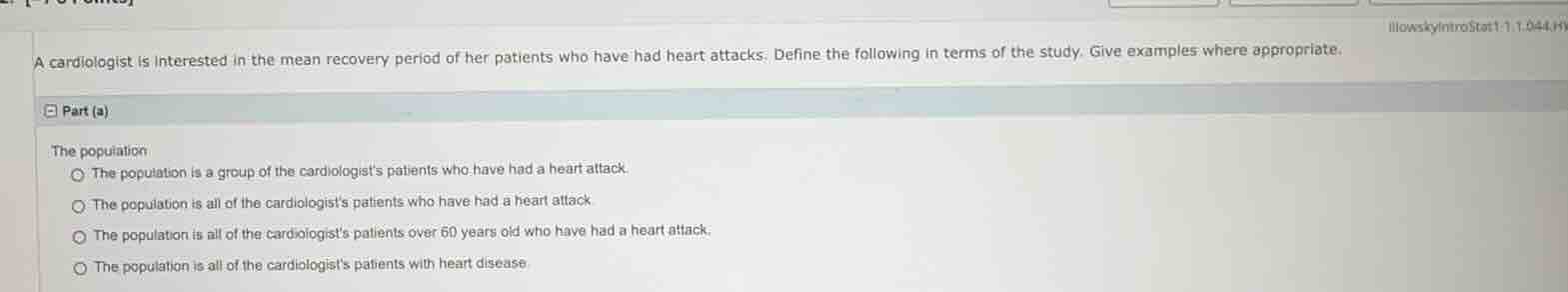 a cardiologist is interested in the mean recovery period of her patient…