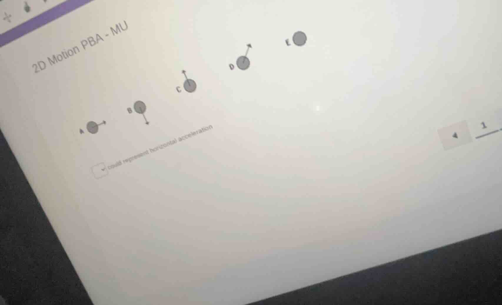 2d motion pba - mu could represent horizontal acceleration