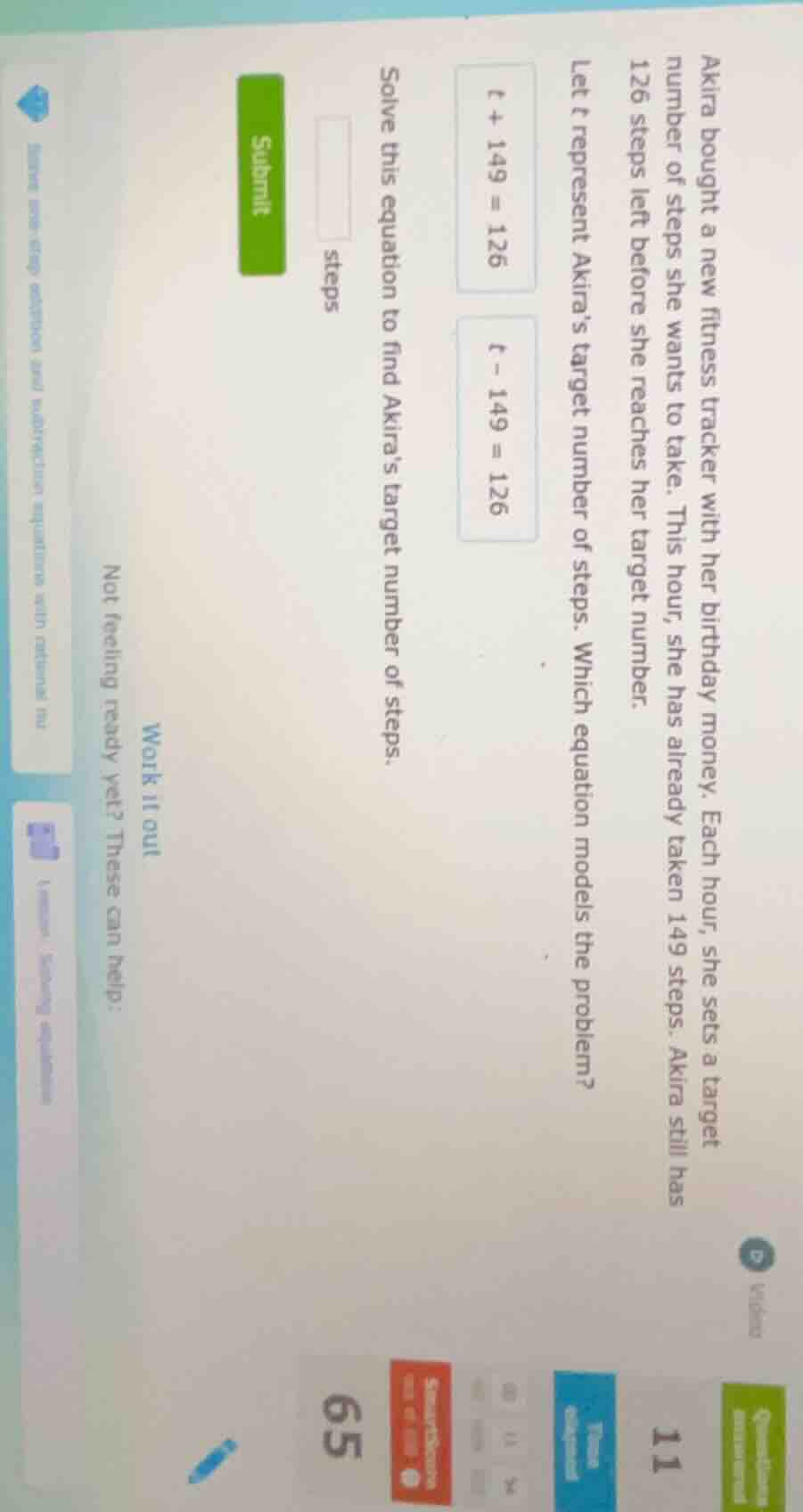 akira bought a new fitness tracker with her birthday money. each hour, …