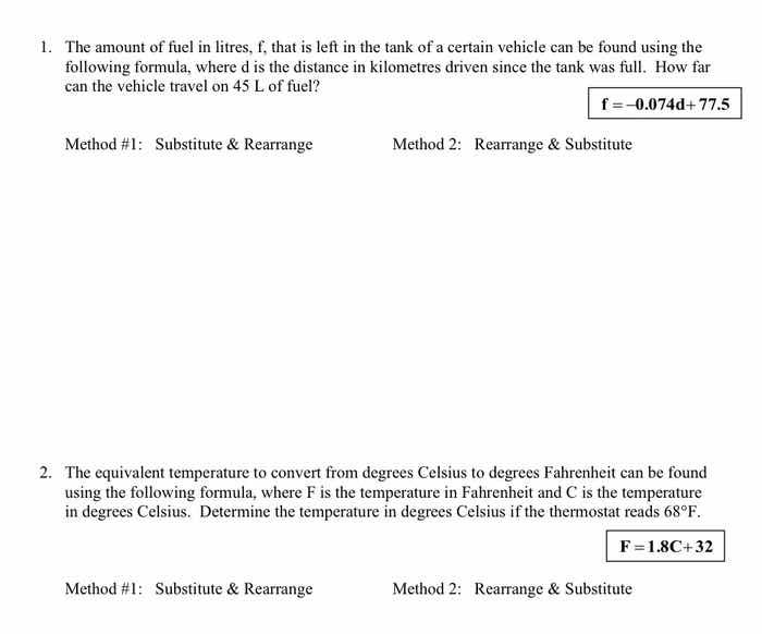 1. the amount of fuel in litres, f, that is left in the tank of a certa…