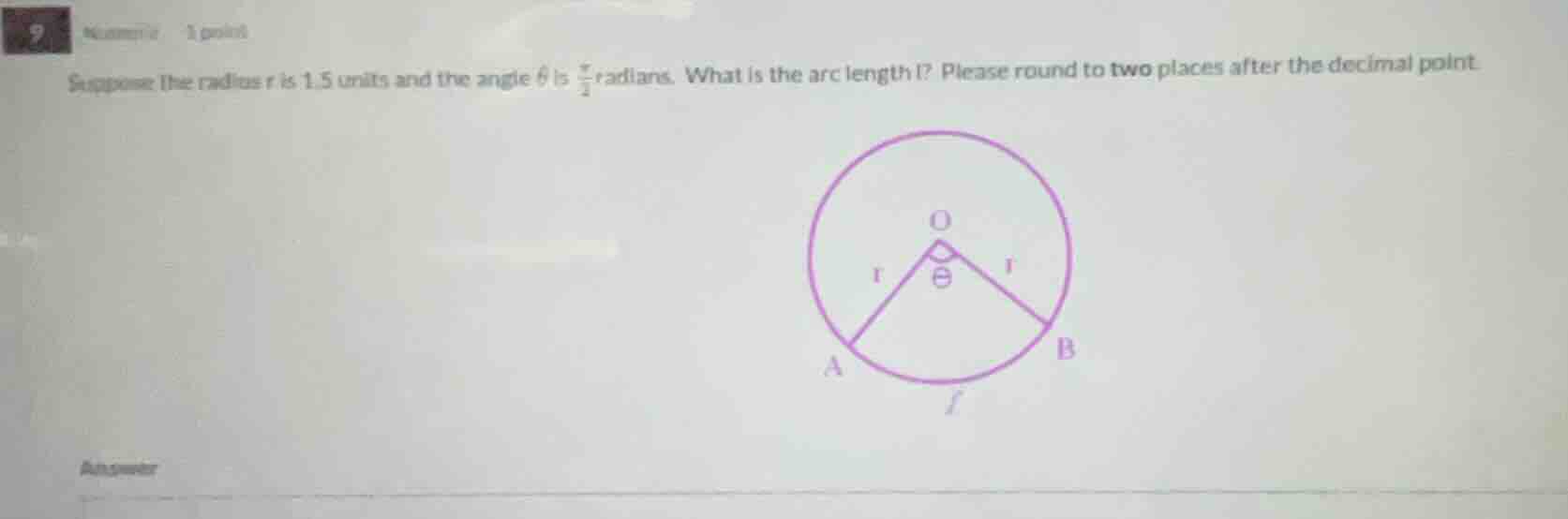 suppose the radius ( r ) is 1.5 units and the angle ( \theta ) is ( \fr…