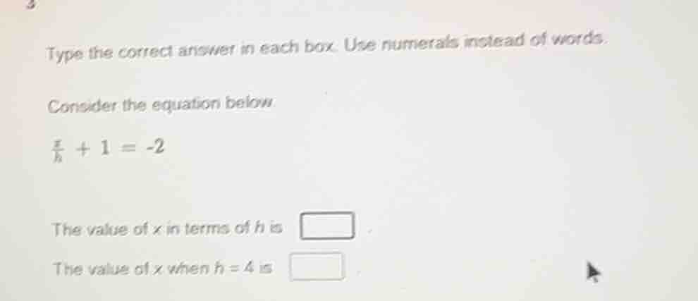 type the correct answer in each box. use numerals instead of words. con…