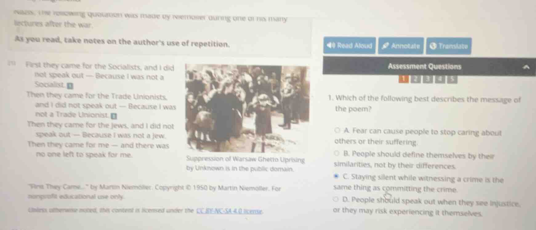 as you read, take notes on the author’s use of repetition. first they c…