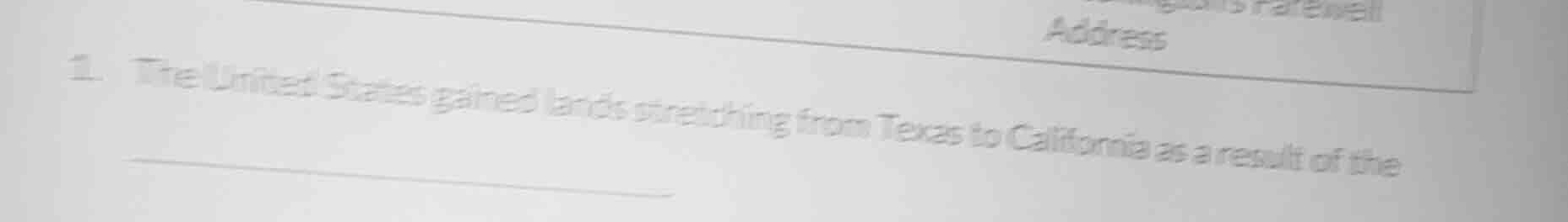 1. the united states gained lands stretching from texas to california a…