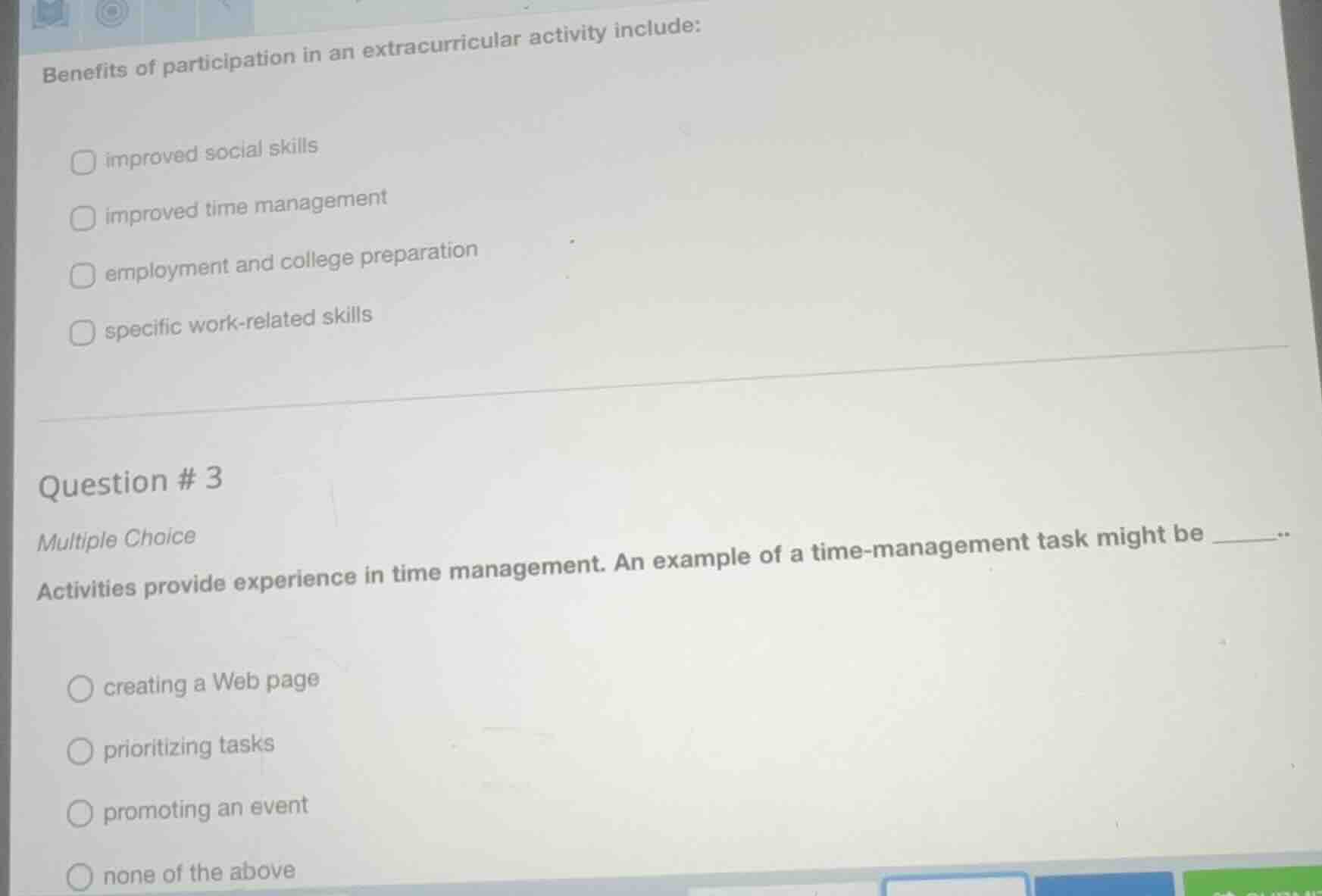 benefits of participation in an extracurricular activity include: impro…