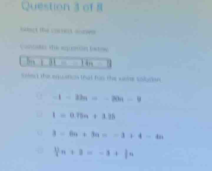 question 3 of 8 select the correct answer. consider the equation below.…