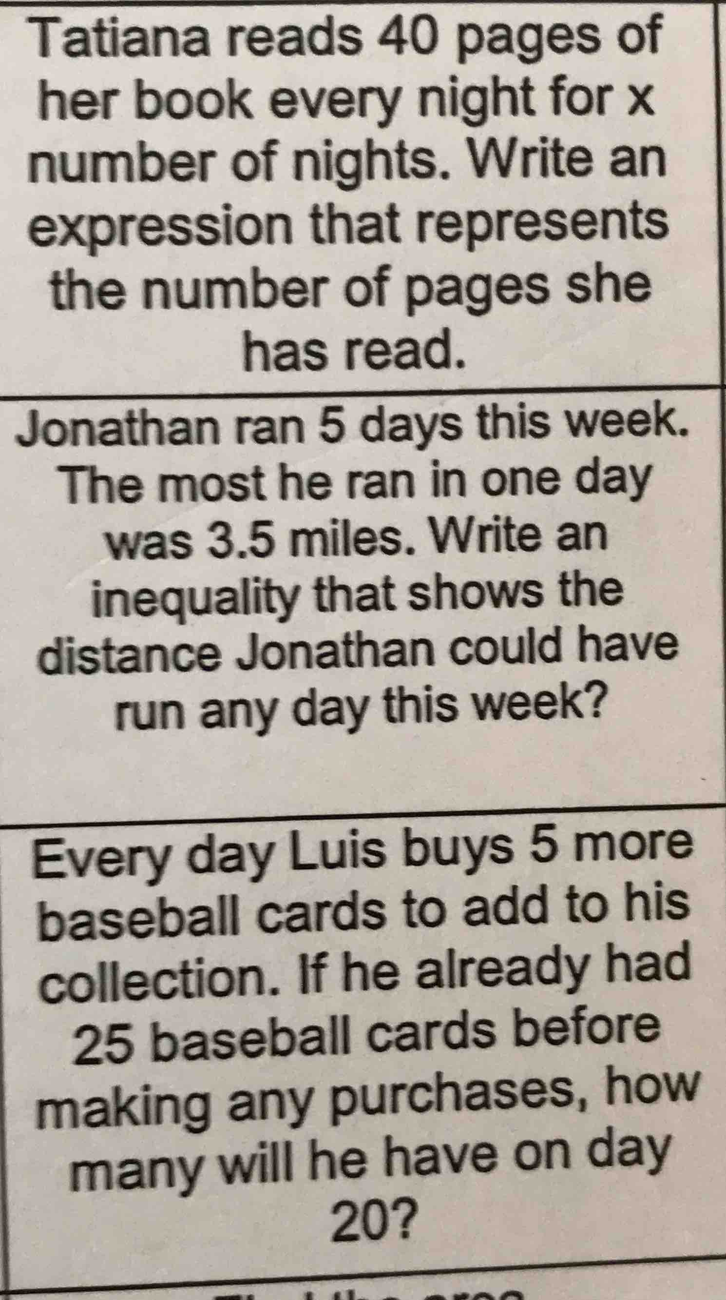 tatiana reads 40 pages of her book every night for x number of nights. …