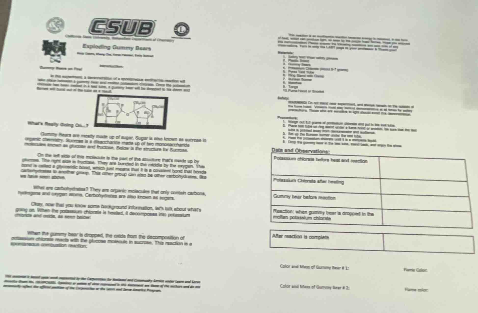 csub california state university, bakersfield department of chemistry e…