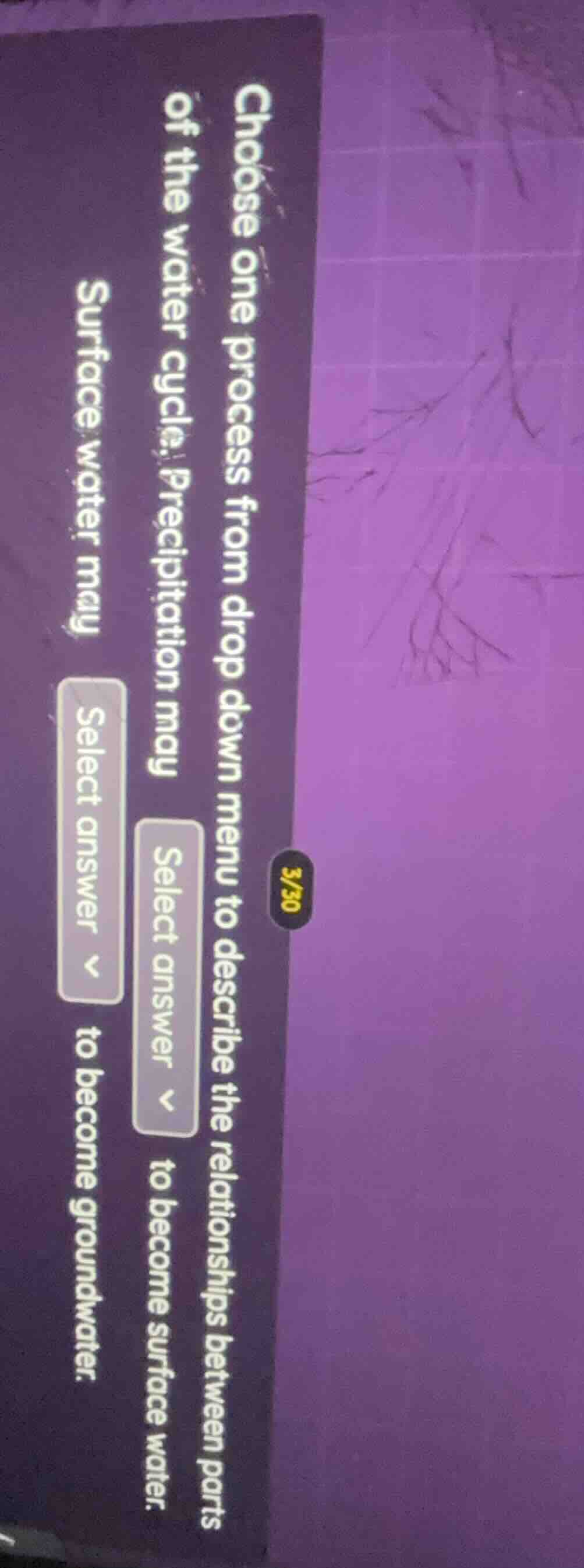 choose one process from drop down menu to describe the relationships be…