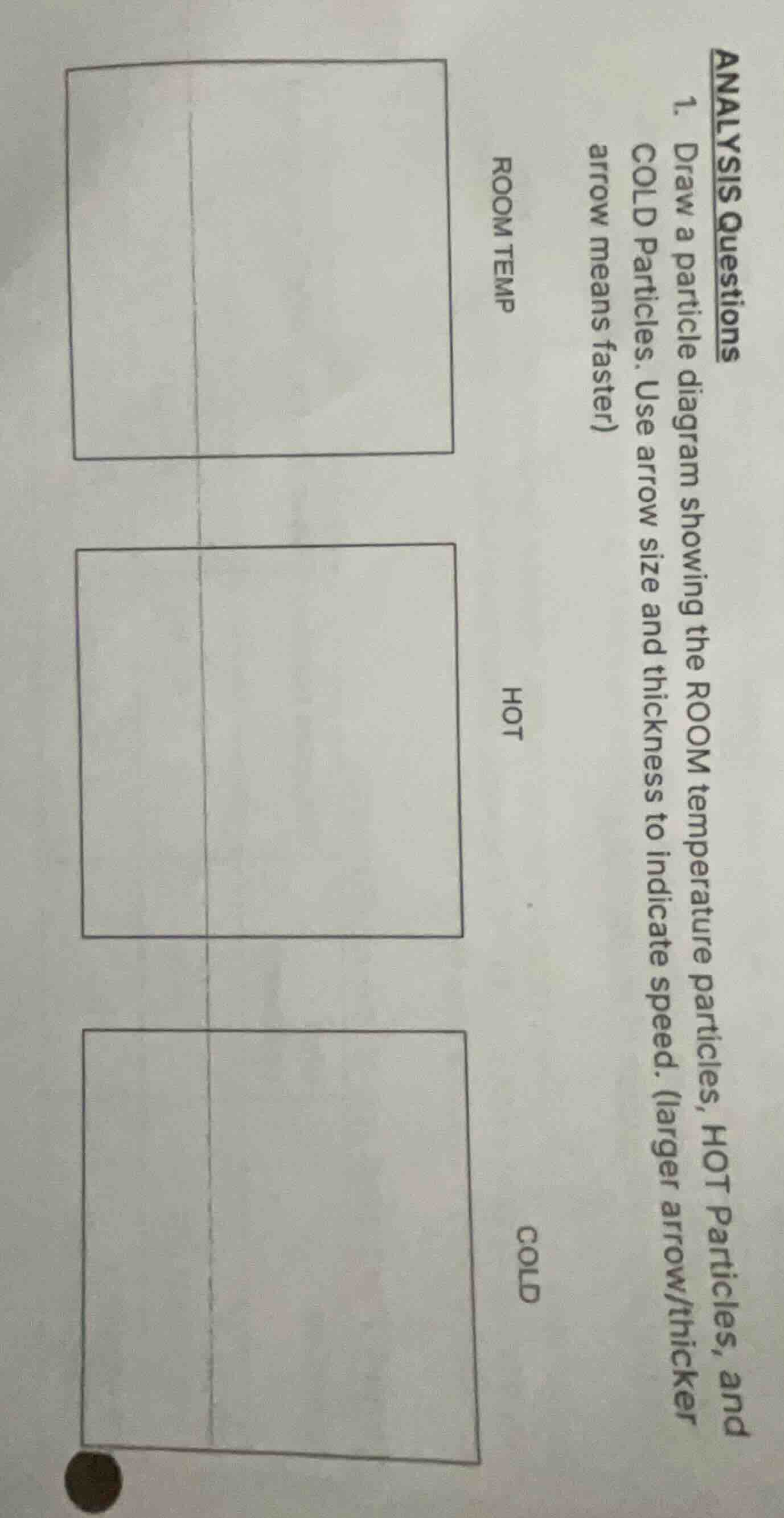 analysis questions 1. draw a particle diagram showing the room temperat…