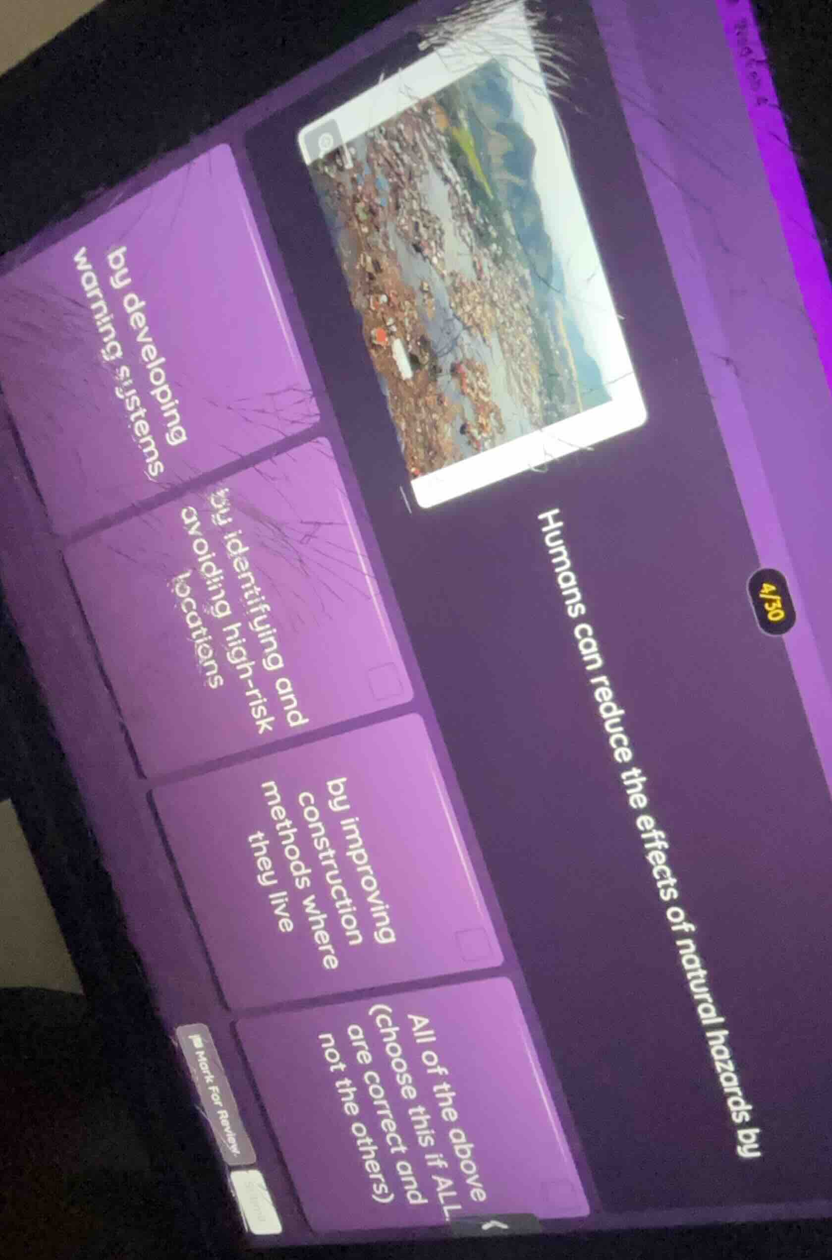 humans can reduce the effects of natural hazards by by developing warni…